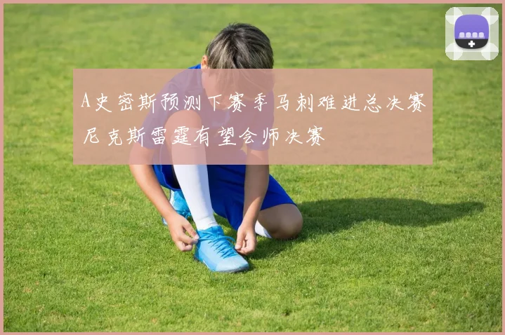 A史密斯预测下赛季马刺难进总决赛尼克斯雷霆有望会师决赛